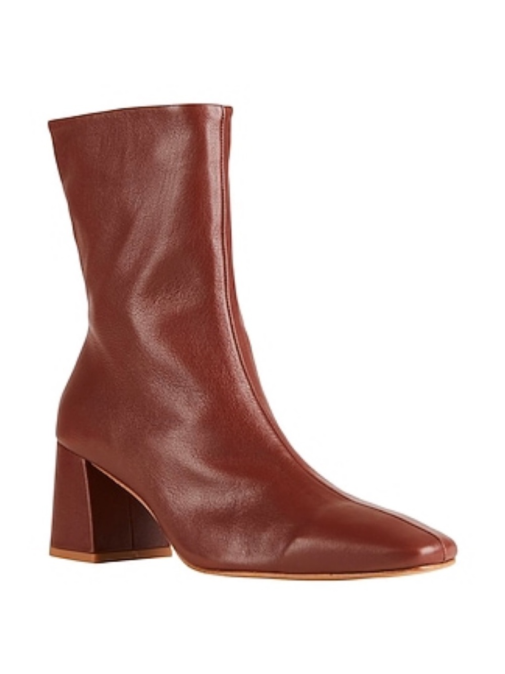 New Pedro Garcia Ilisa Leather Bootie In Auburn Brown Sz 10